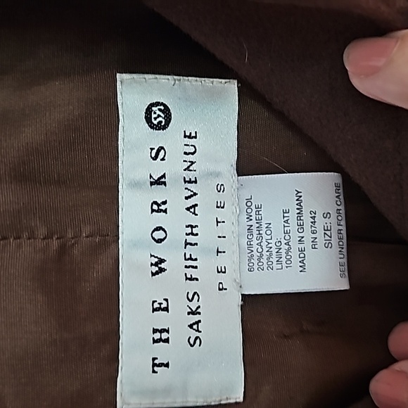 Saks Fifth Avenue "The Works" women's Wool/Cashmere Blazer - Picture 4 of 7
